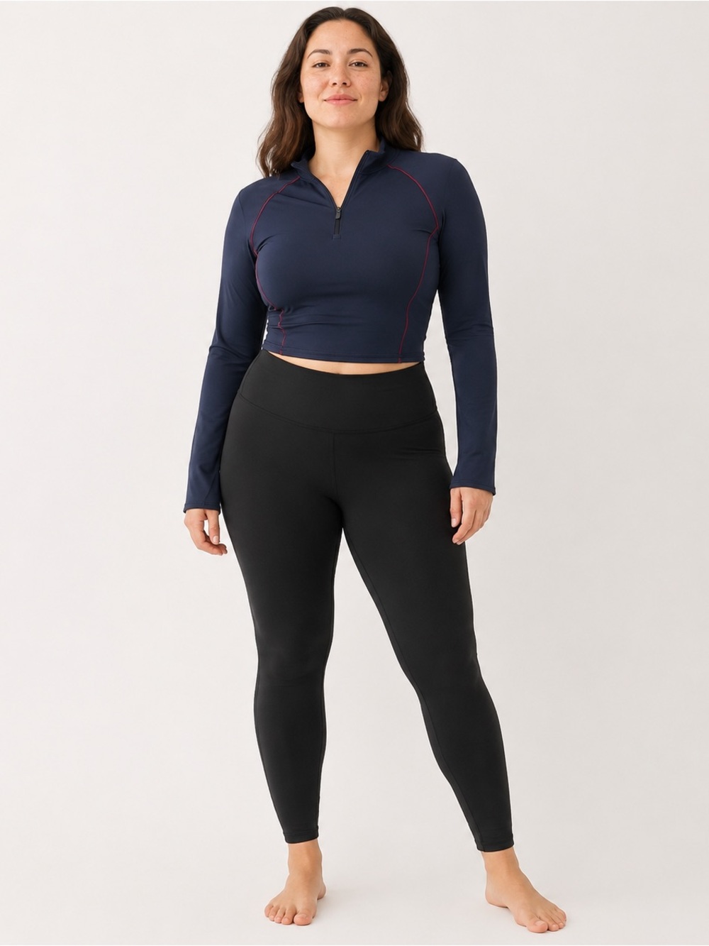 #873 NWT Lululemon Wunder Train Cropped Half Zip True Navy Size 14